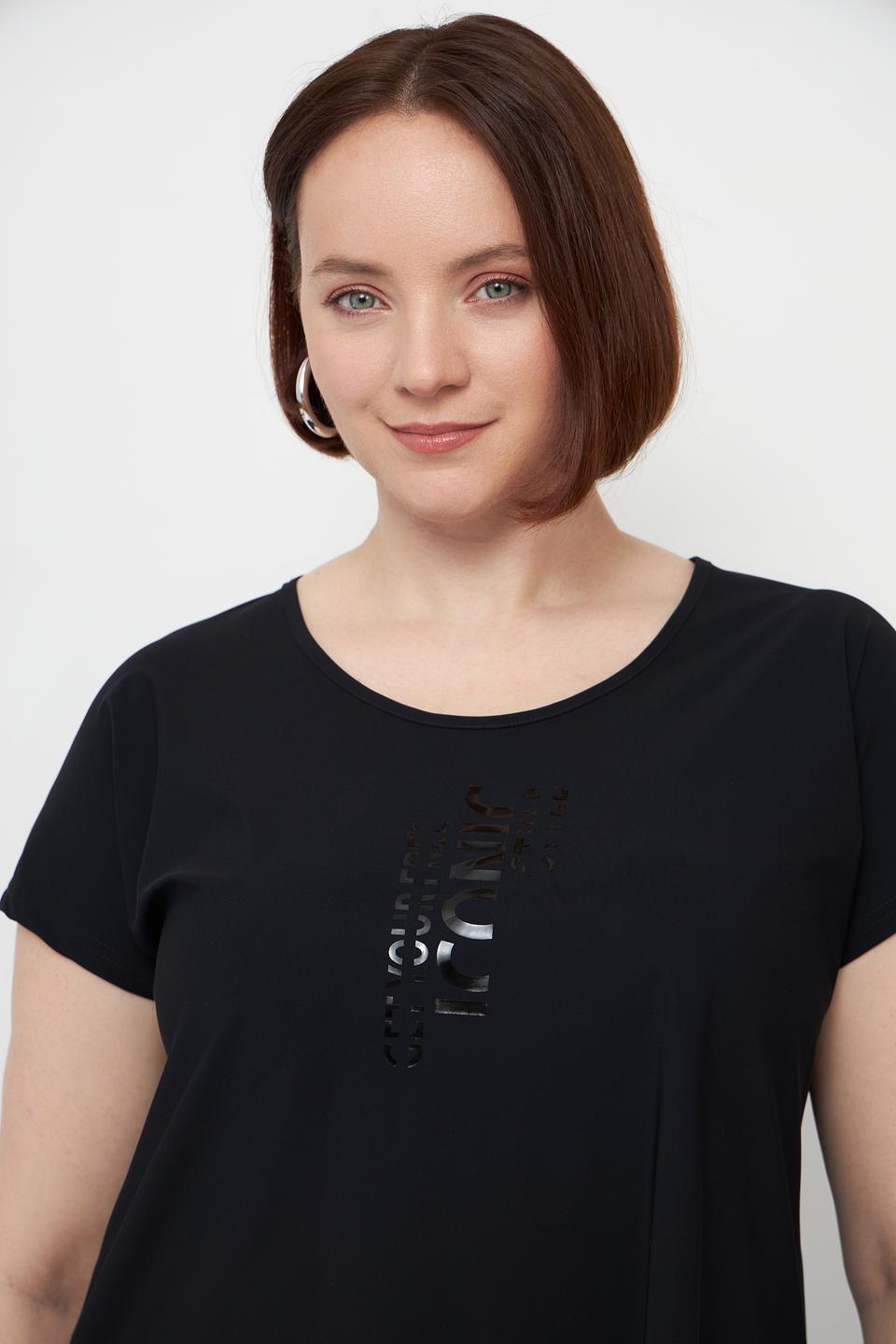 Футболка Doris Streich с логотипом чёрная