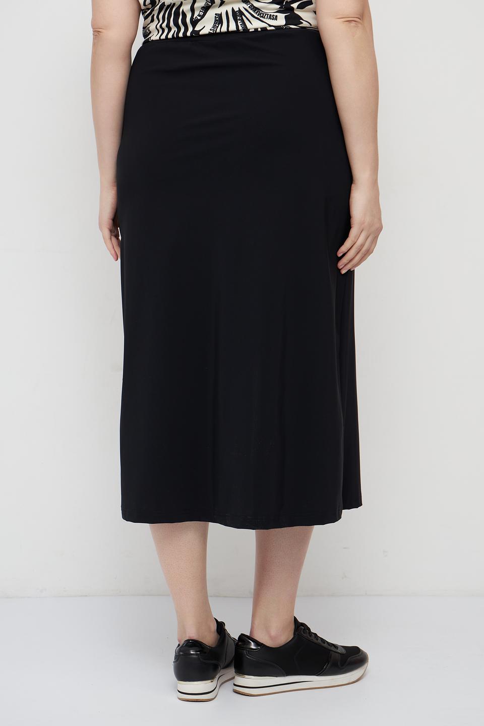 Юбка миди Doris Streich чёрная с разрезом