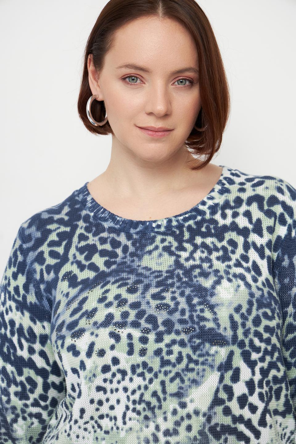 Пуловер Olsen с леопардовым принтом