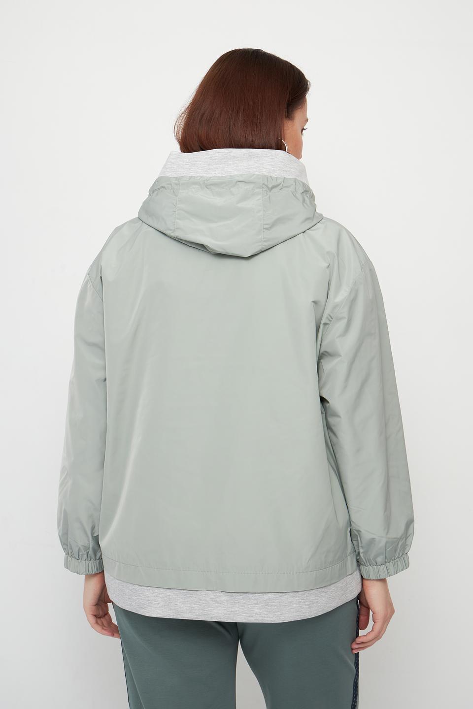 Куртка Olsen светло-зелёная с капюшоном