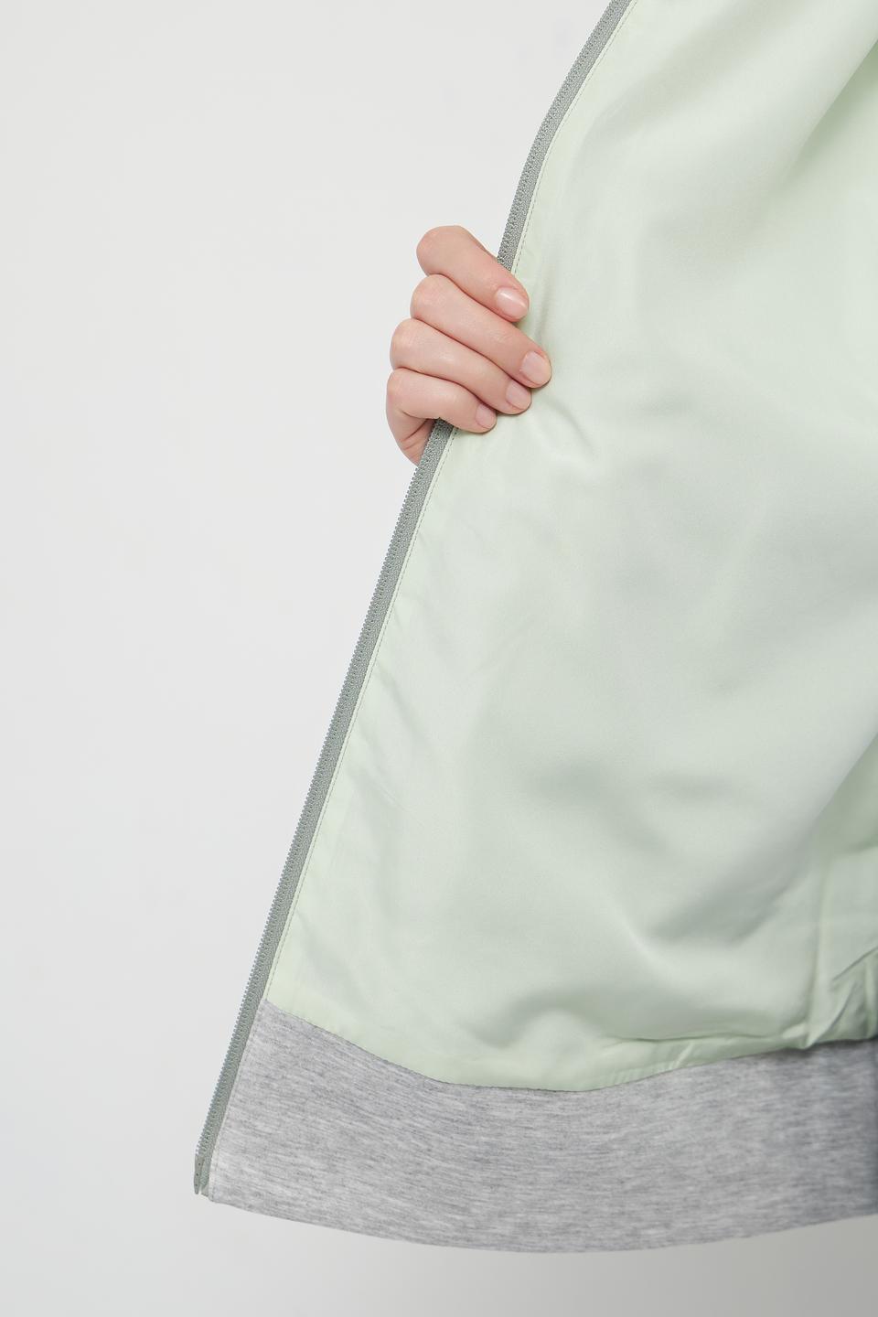 Куртка Olsen светло-зелёная с капюшоном