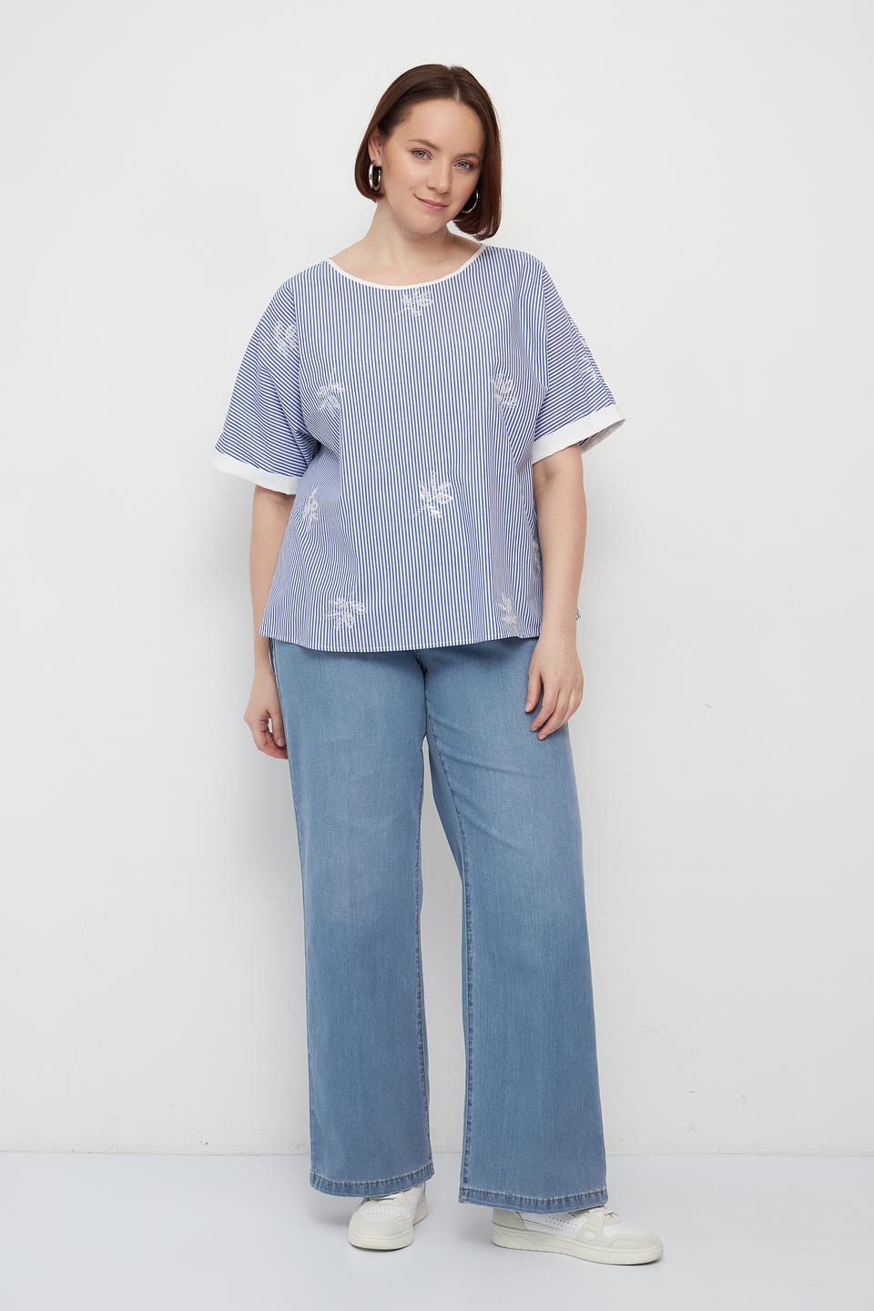 Блуза Gaia в полоску с вышивкой