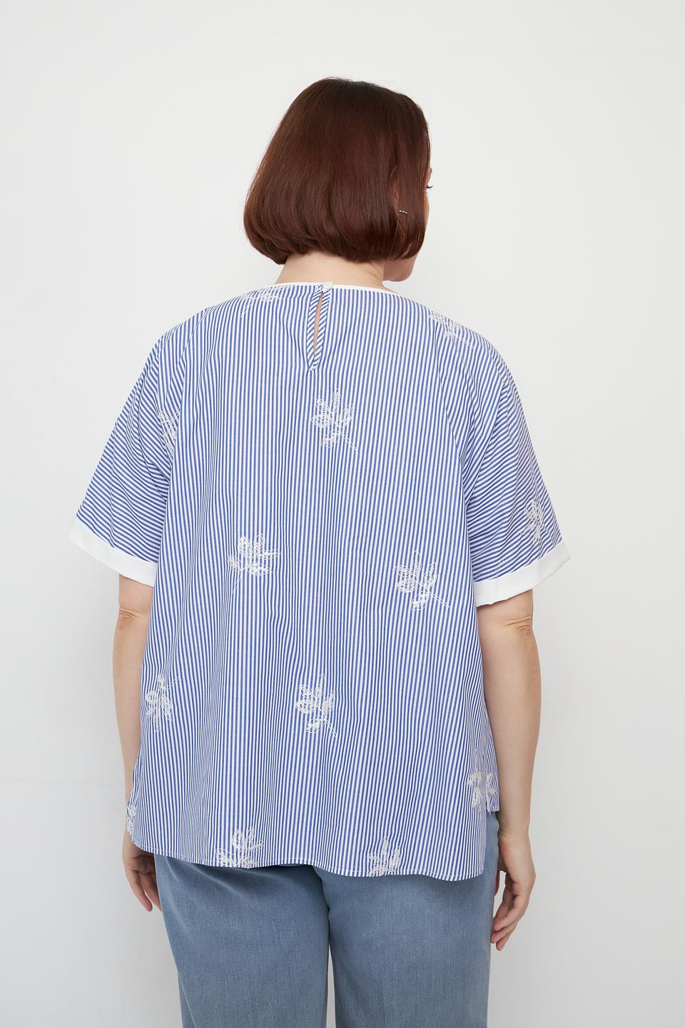Блуза Gaia в полоску с вышивкой