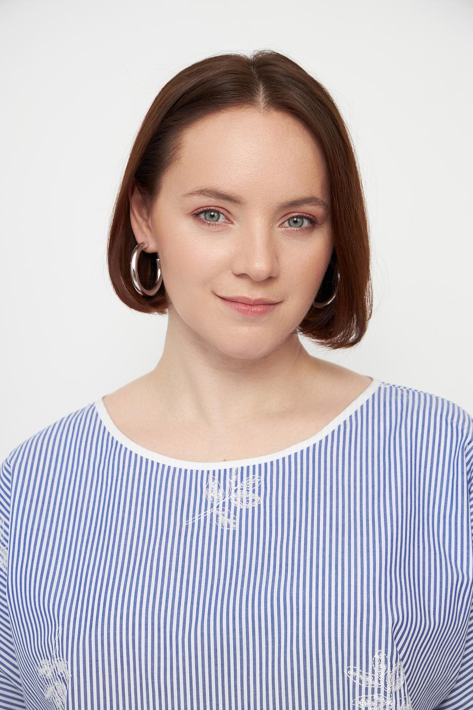 Блуза Gaia в полоску с вышивкой