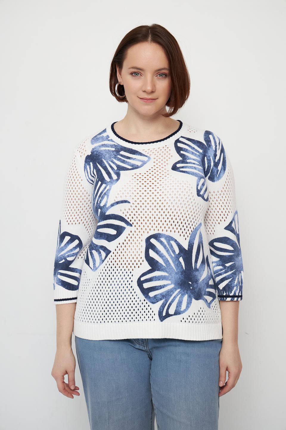 Пуловер Olsen с тропическим принтом