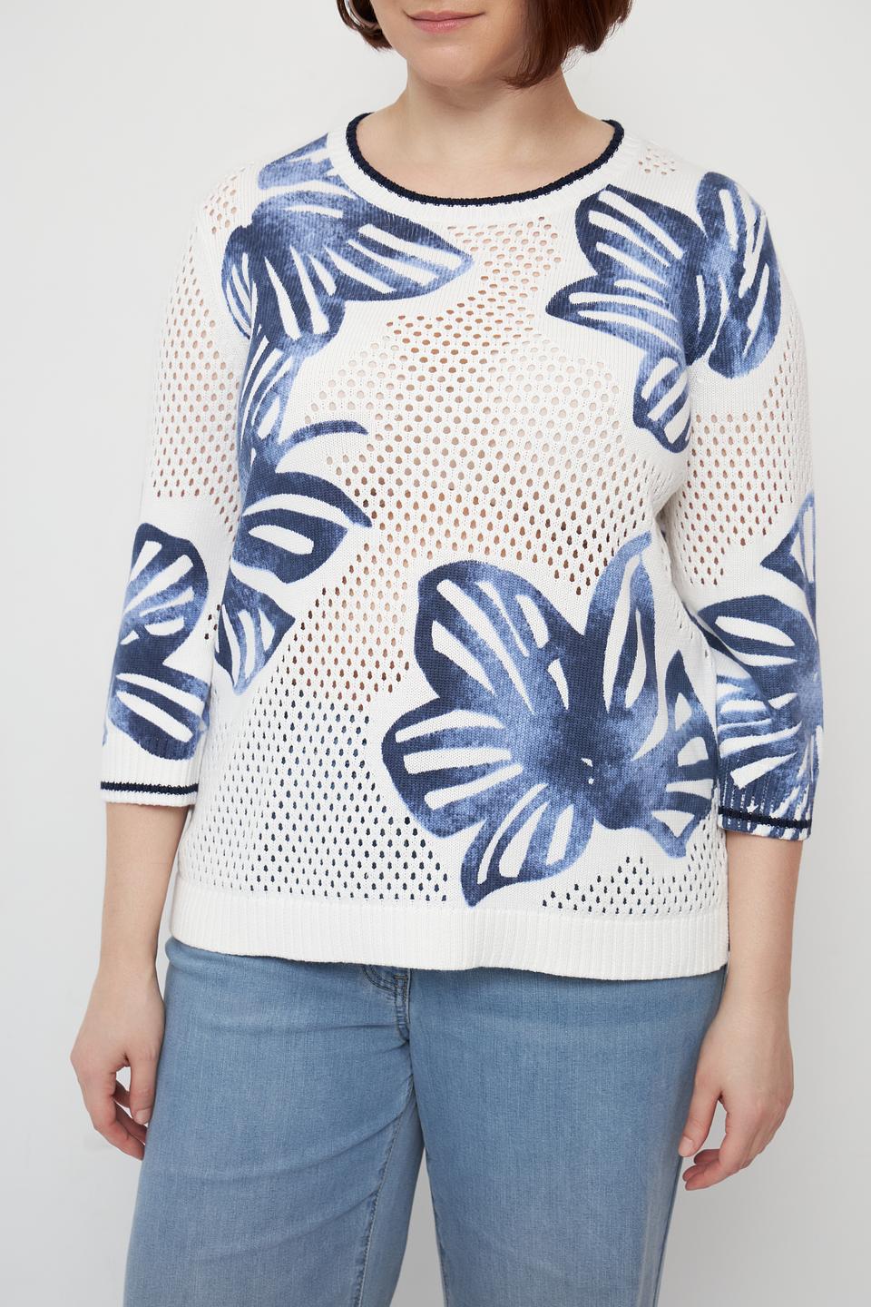 Пуловер Olsen с тропическим принтом