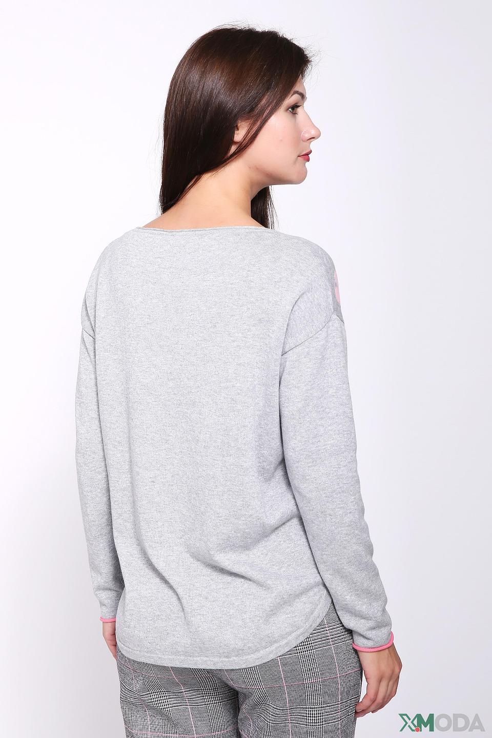 Пуловер Via Appia с сердцами серый