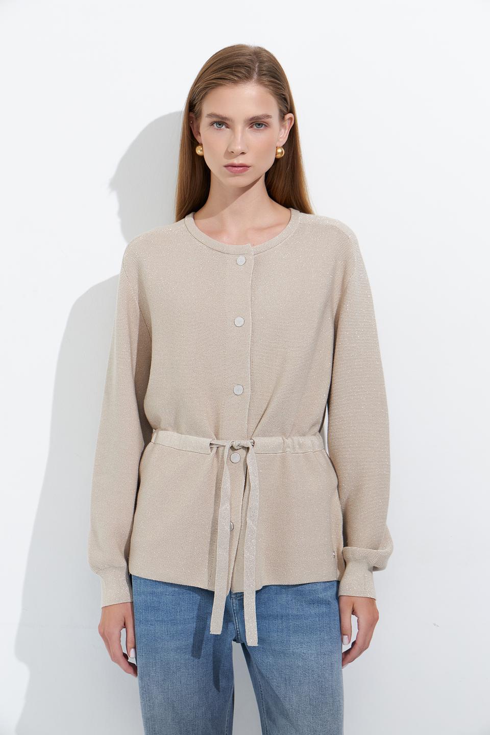 Жакет Monari с поясом бежевый