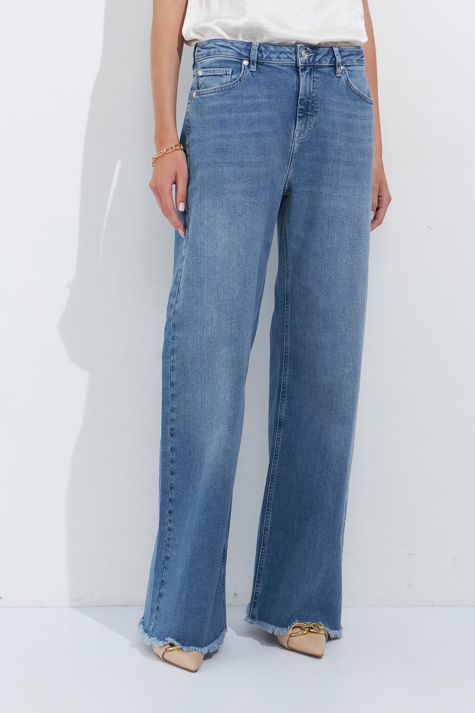 Джинсы клеш Monari голубые