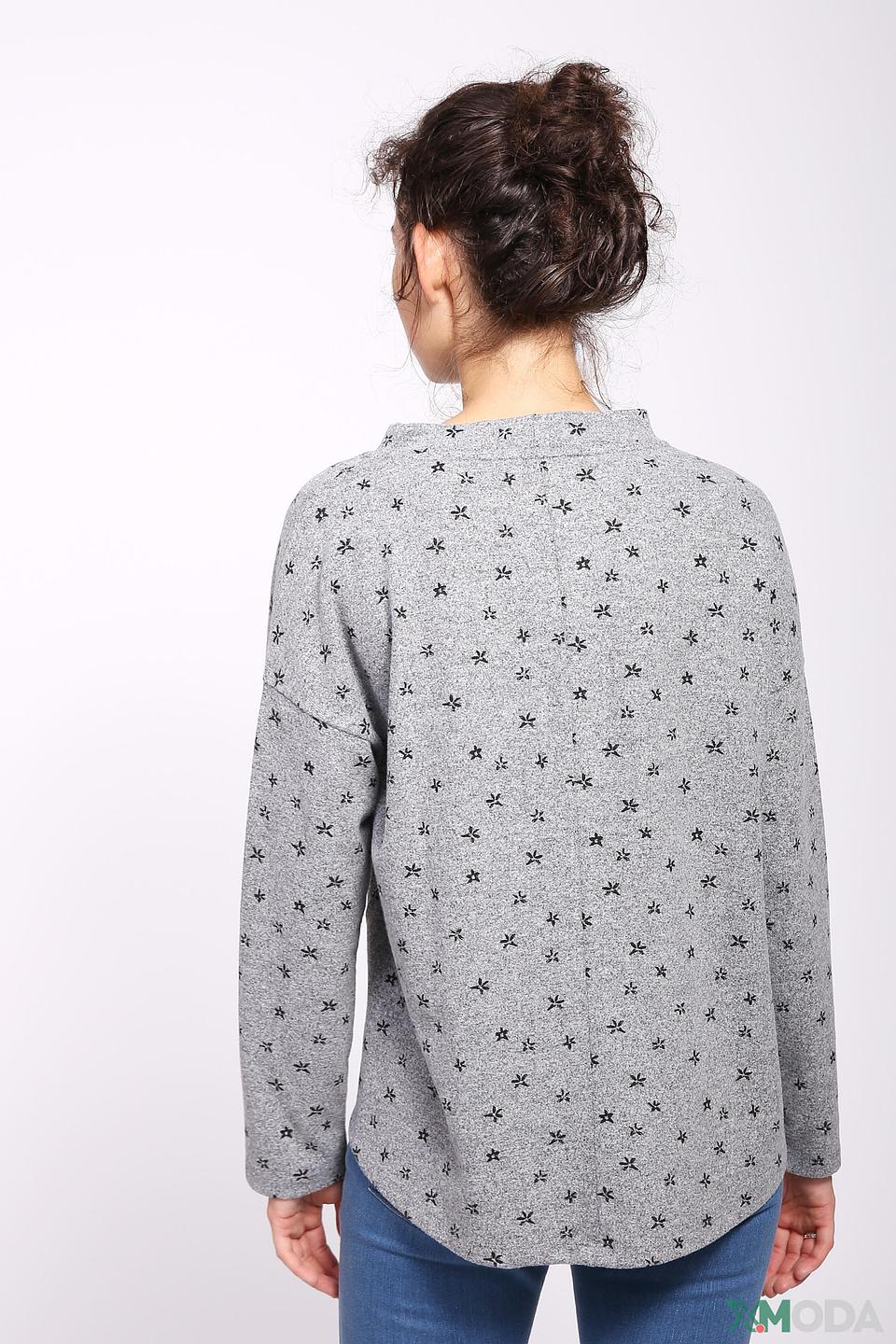 Пуловер Via Appia с принтом серый