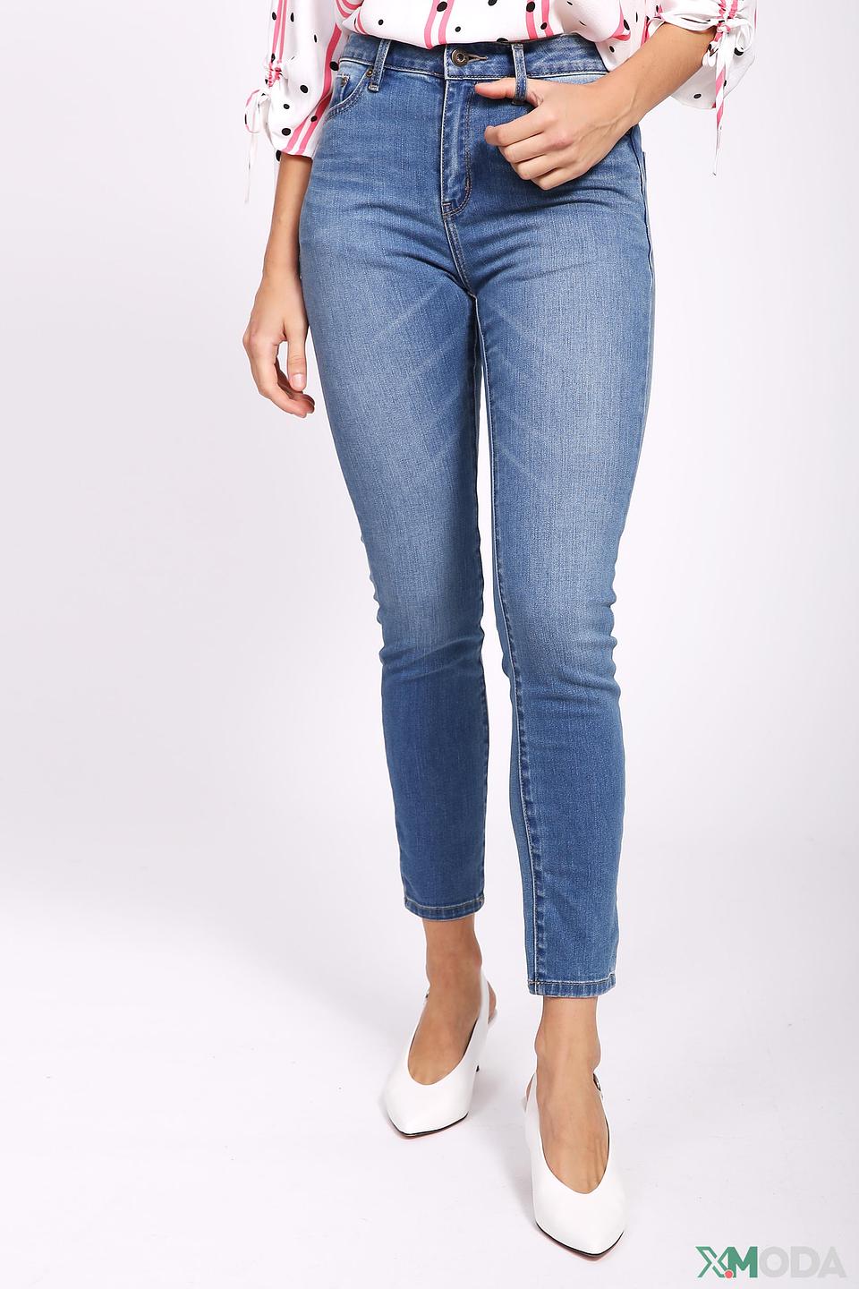 Брюки скинни Pezzo голубые