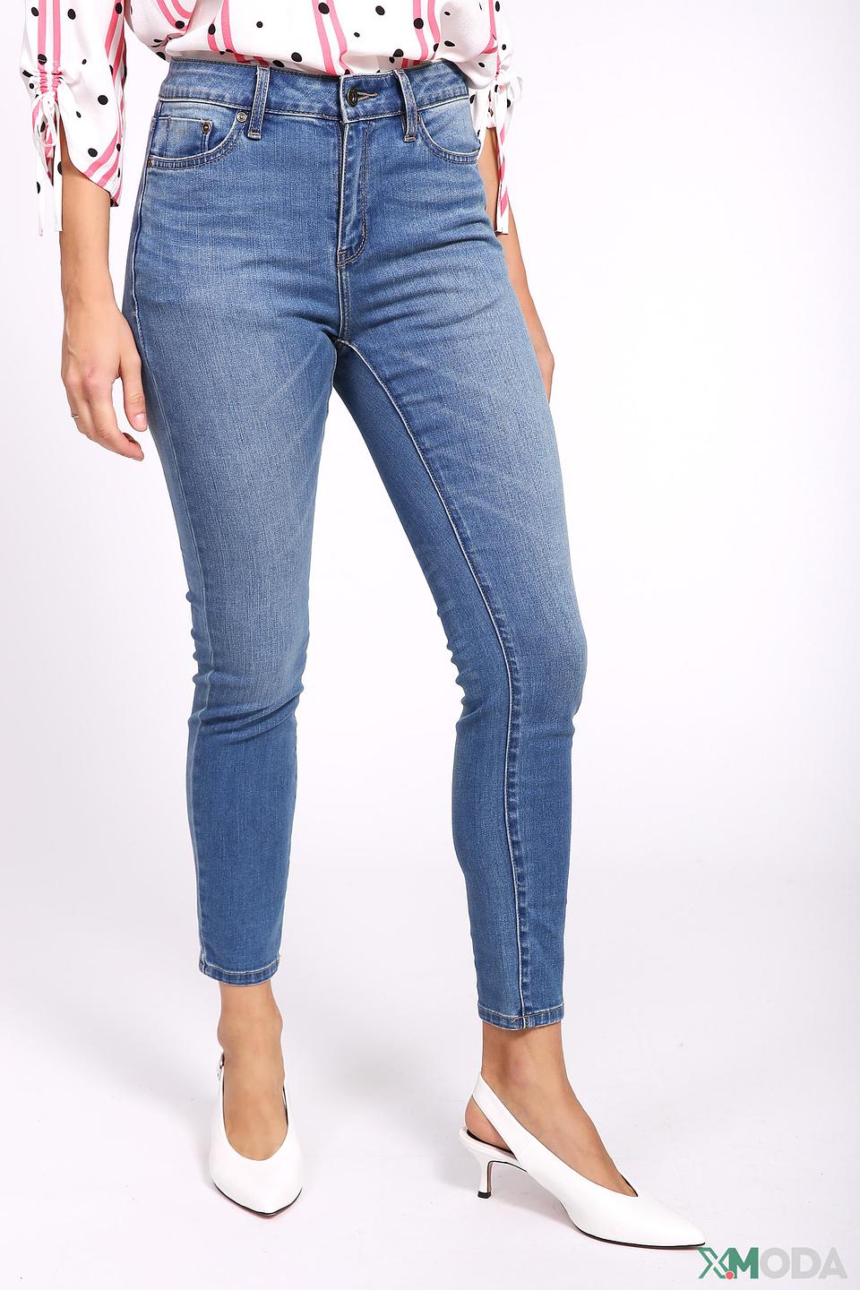 Брюки скинни Pezzo голубые