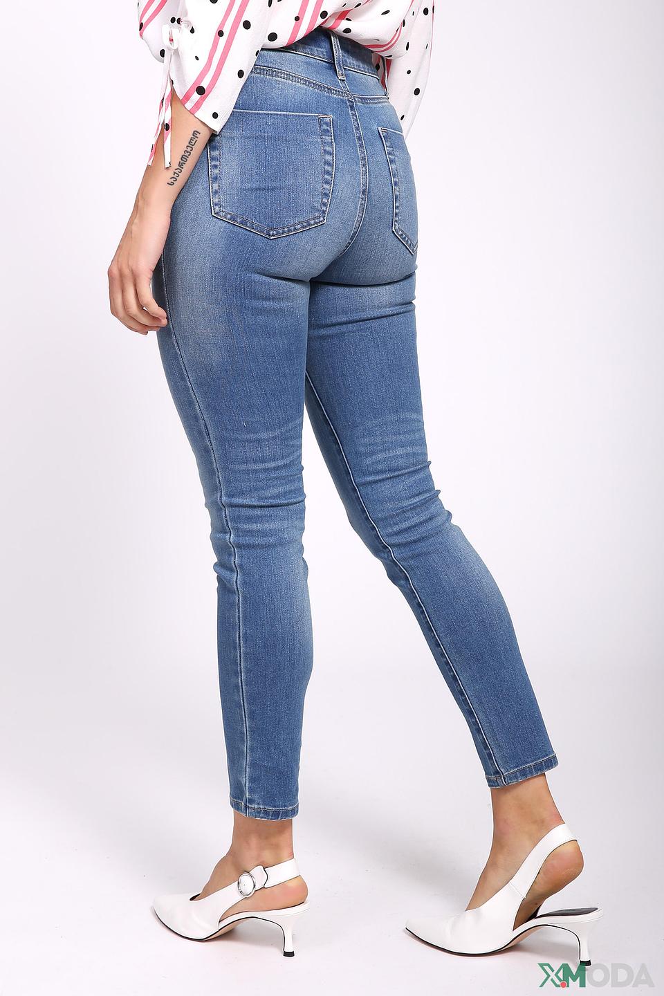 Брюки скинни Pezzo голубые