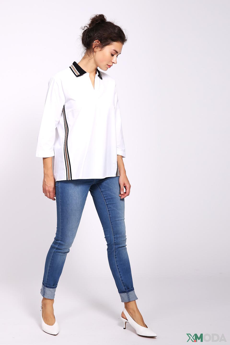 Брюки скинни Pezzo голубые