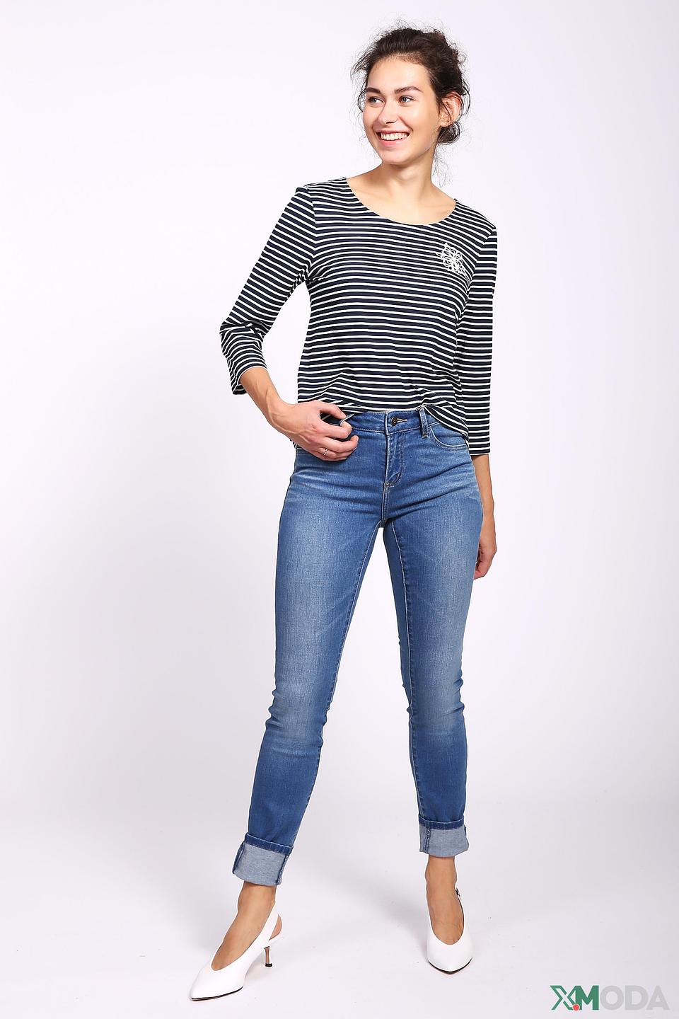 Брюки скинни Pezzo голубые