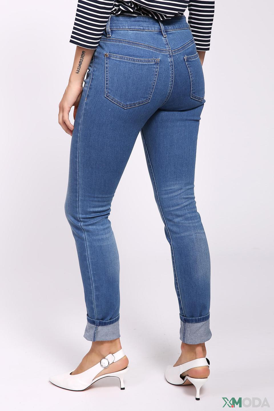 Брюки скинни Pezzo голубые