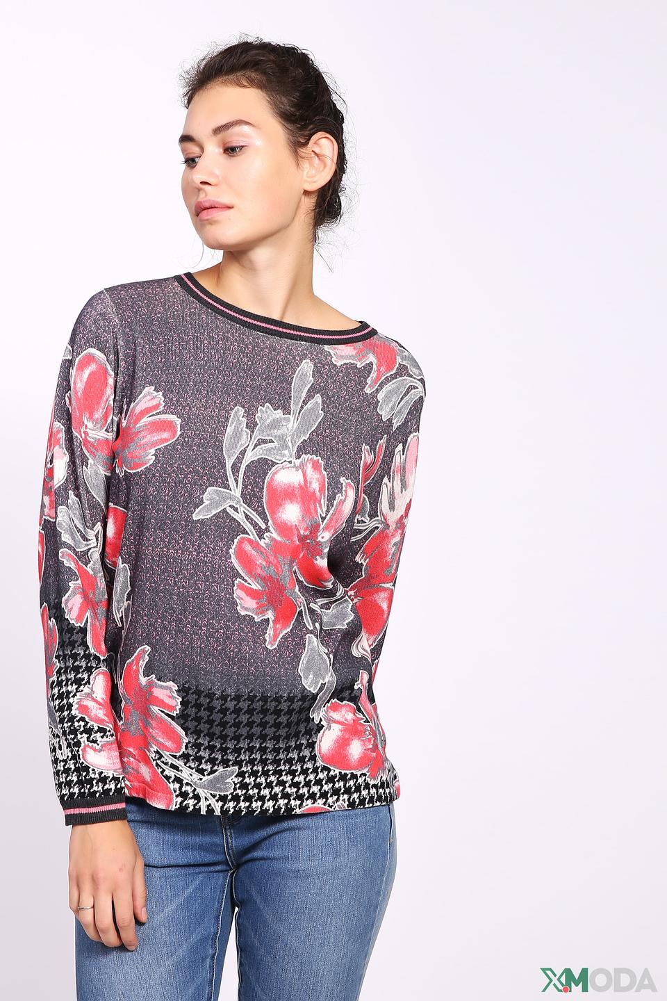 Пуловер Via Appia с цветочным принтом