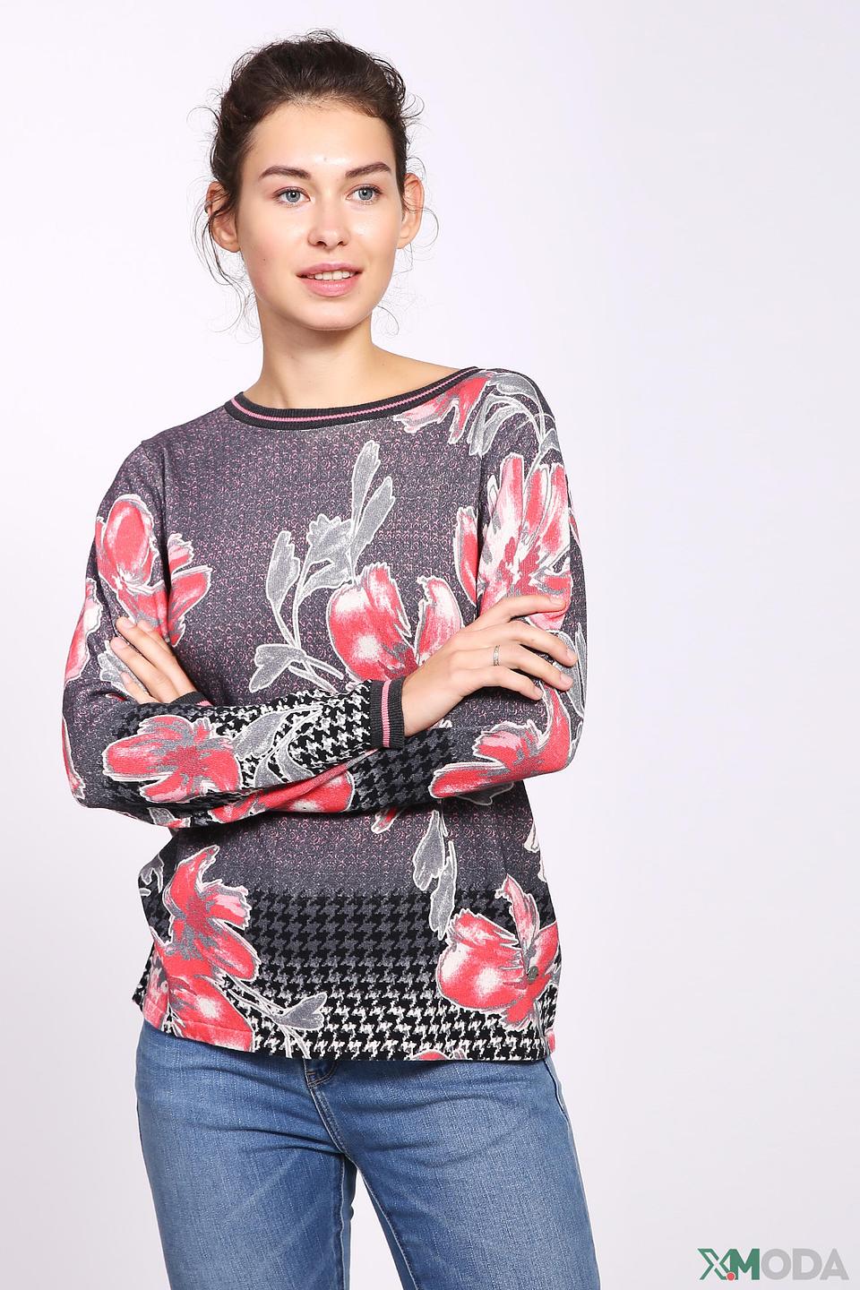 Пуловер Via Appia с цветочным принтом