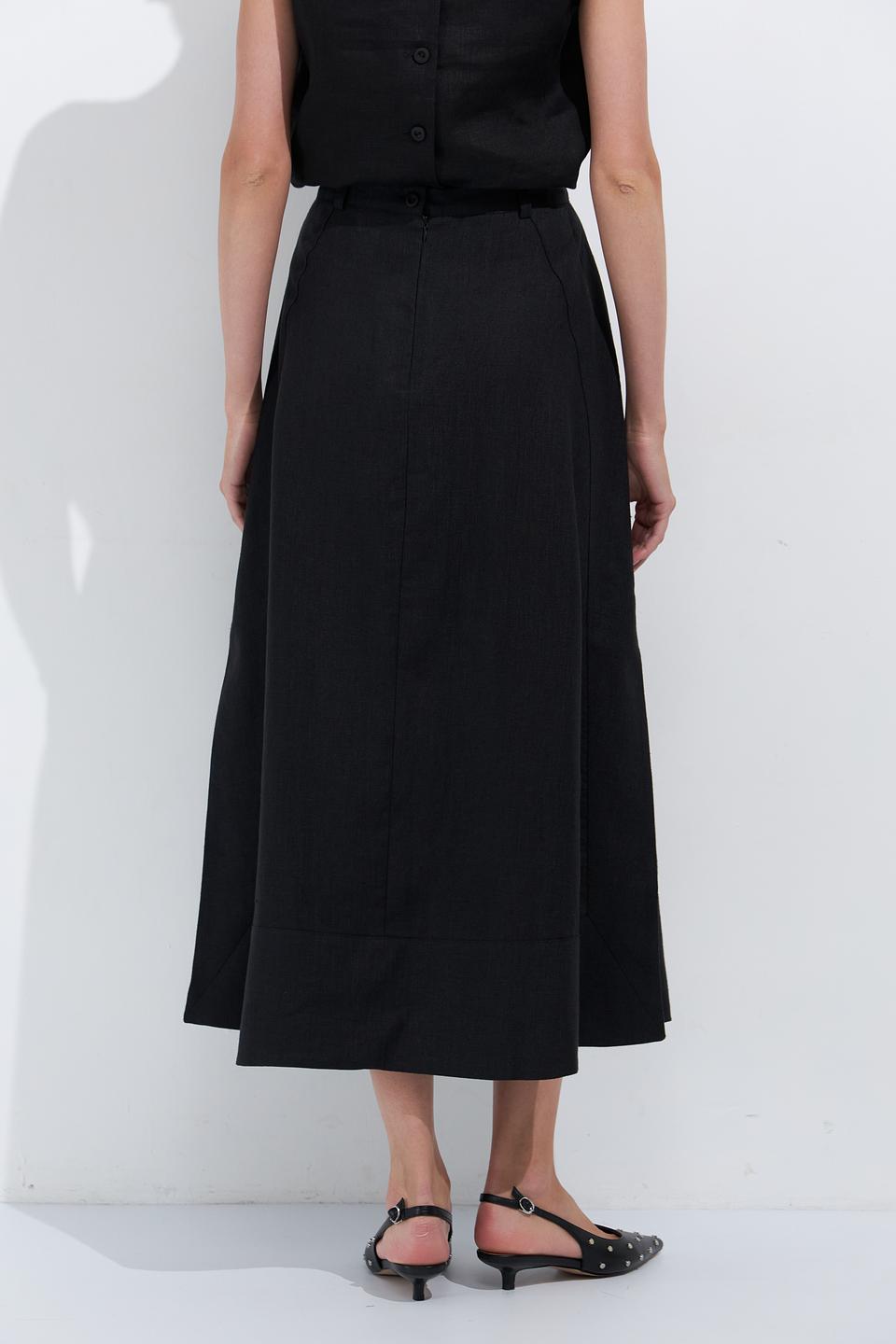 Юбка Electra style чёрная с разрезом