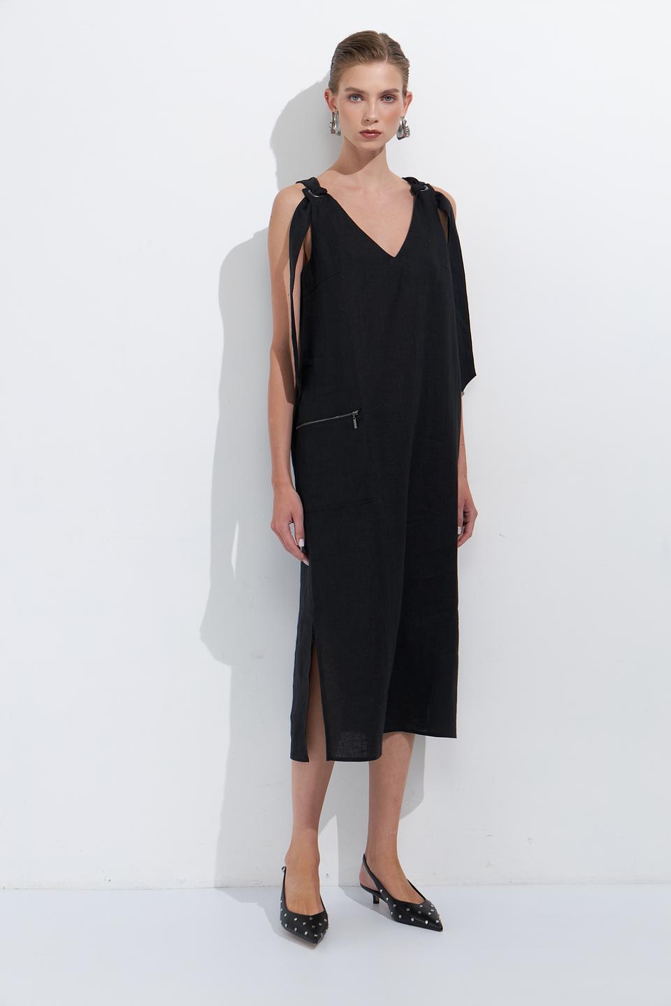 Платье Electra style льняное бежевое