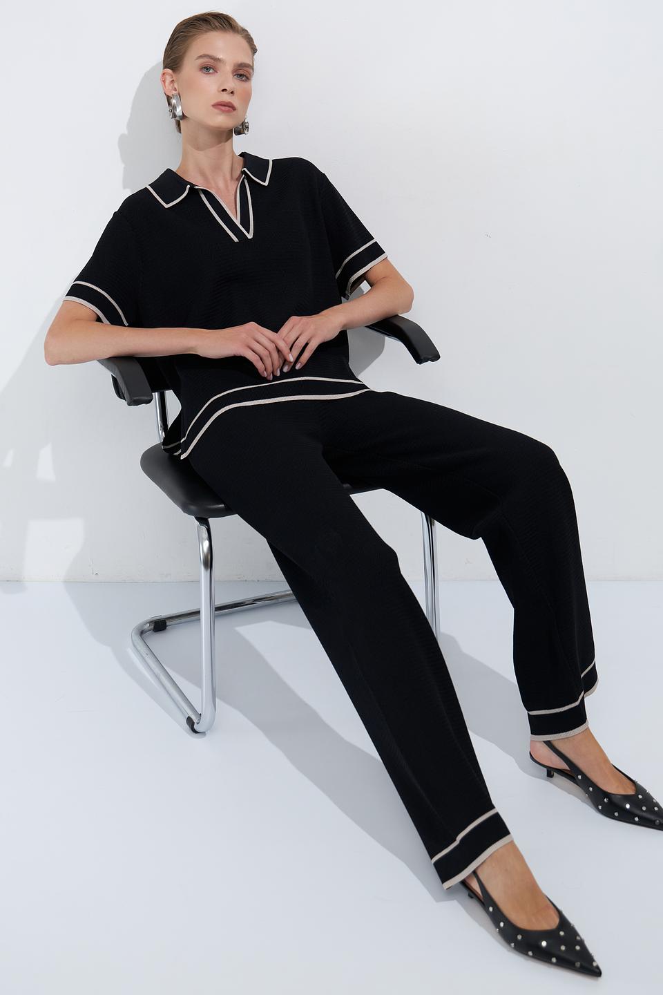 Брюки палаццо Marc Aurel чёрные