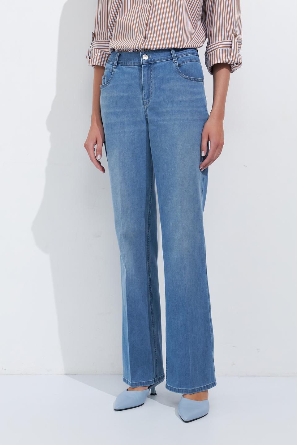 Джинсы Gardeur клеш голубой