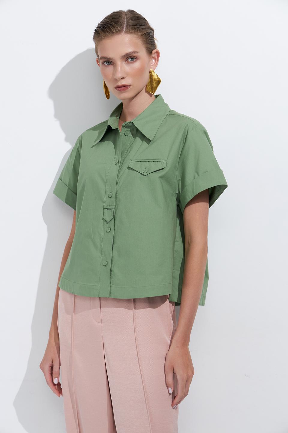 Блуза Luisa Cerano хаки с карманом