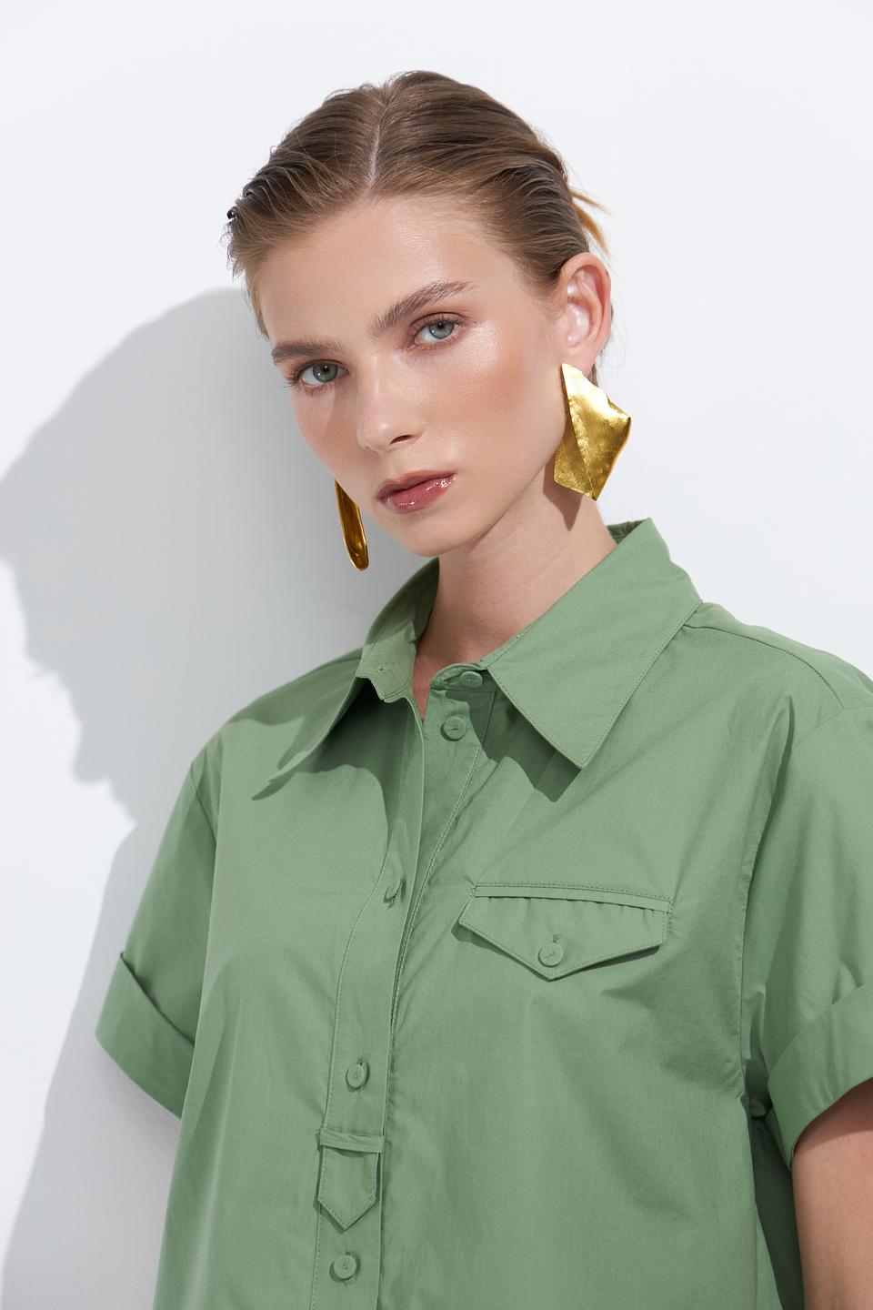 Блуза Luisa Cerano хаки с карманом