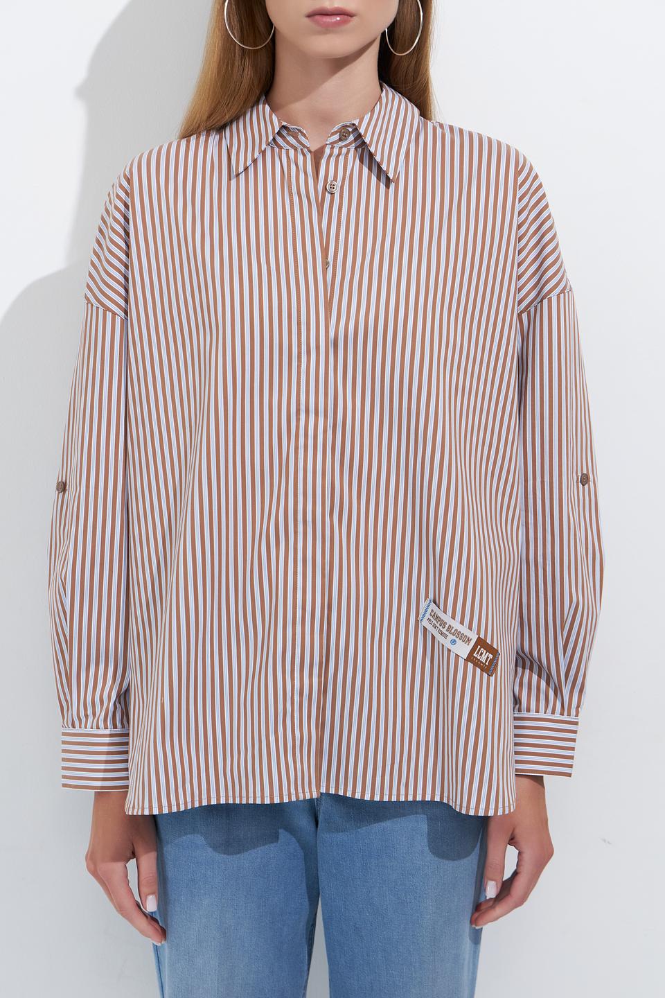 Блуза Lecomte с воланами бежевая