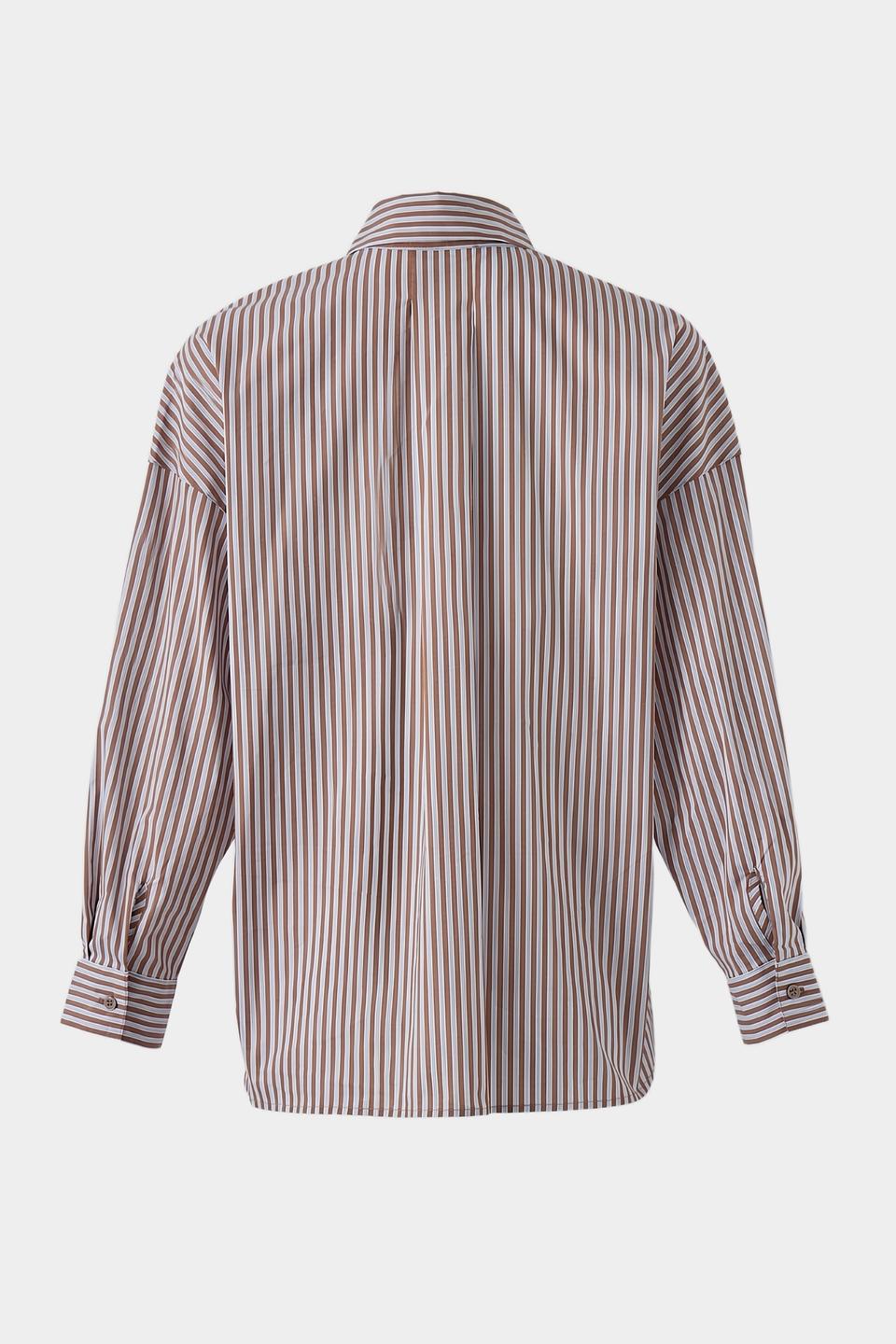 Блуза Lecomte с воланами бежевая