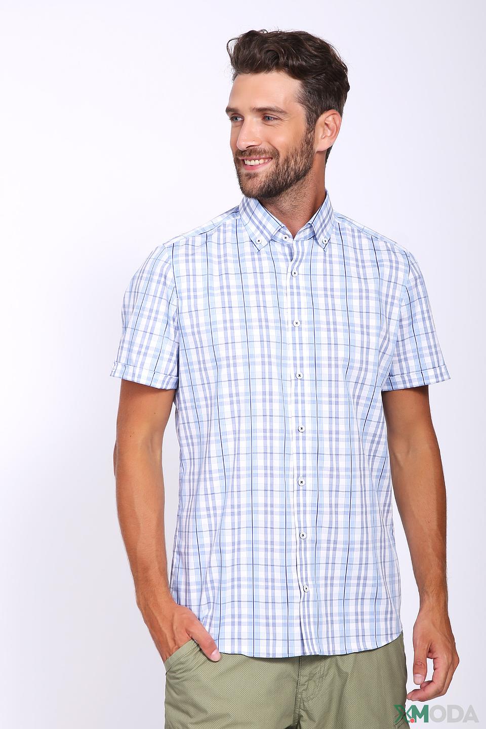 Рубашка кр. рукав Olymp в клетку