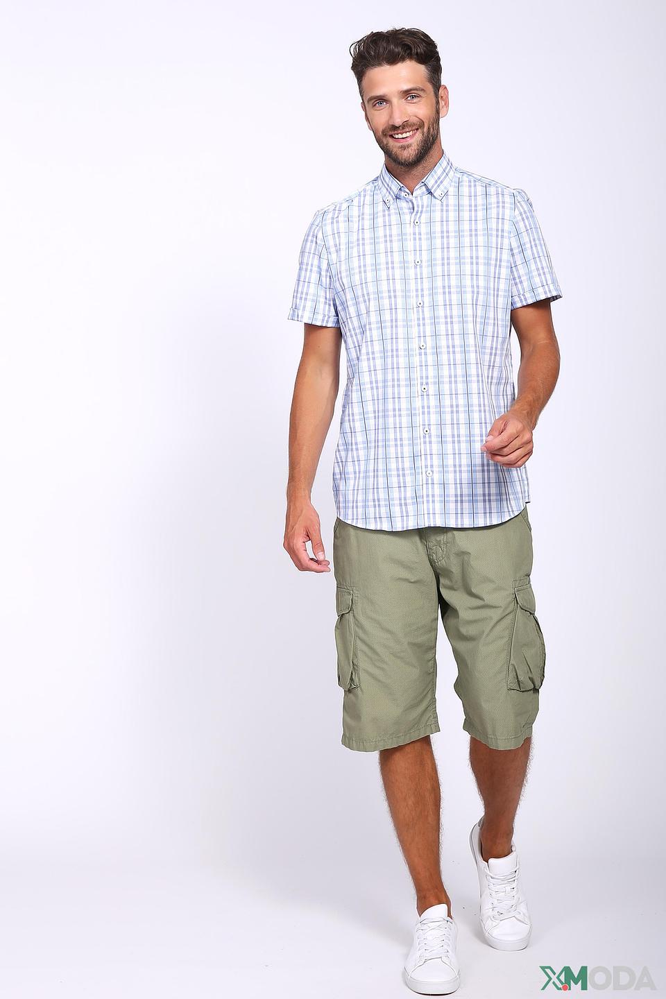 Рубашка кр. рукав Olymp в клетку