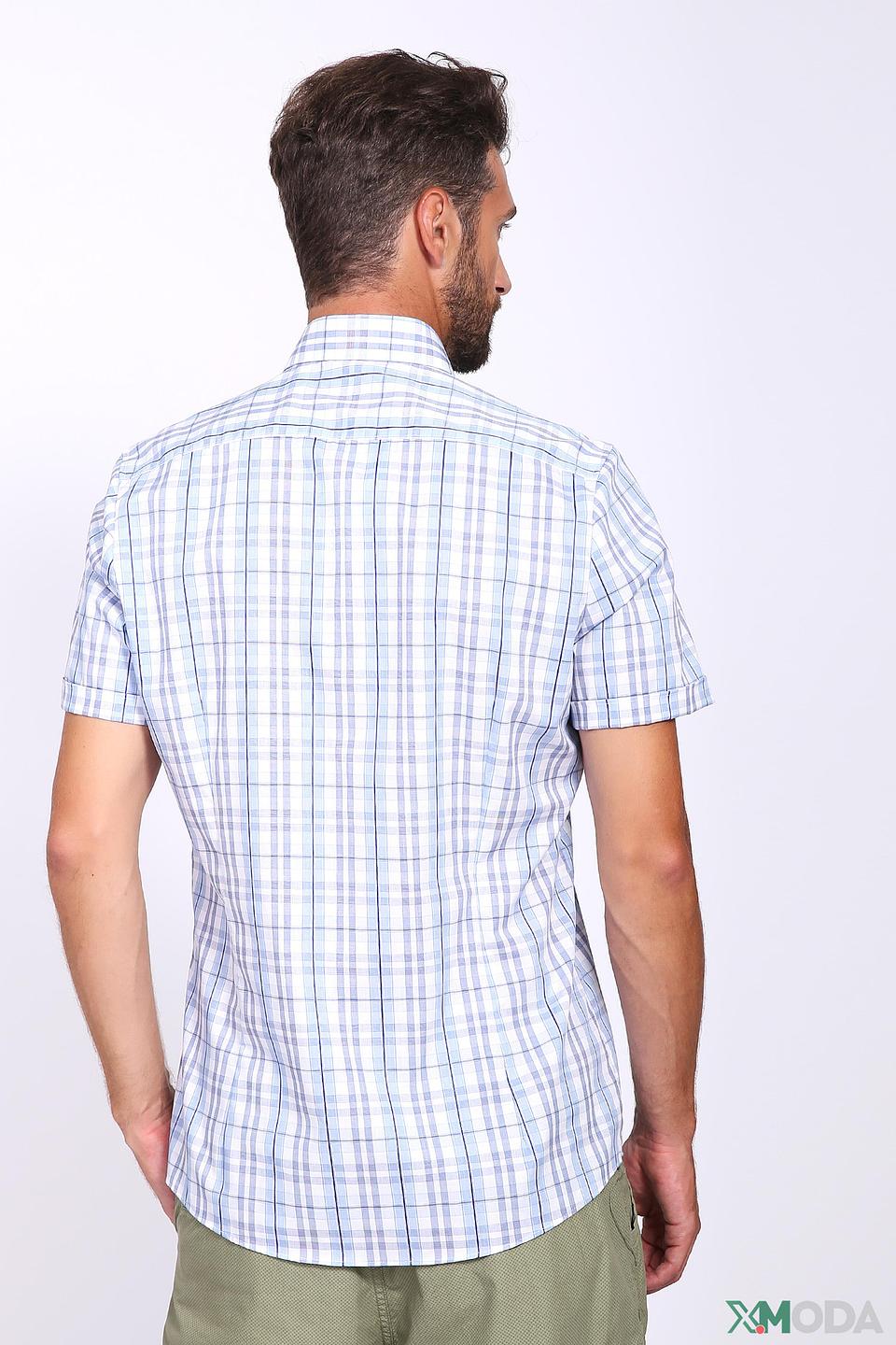 Рубашка кр. рукав Olymp в клетку