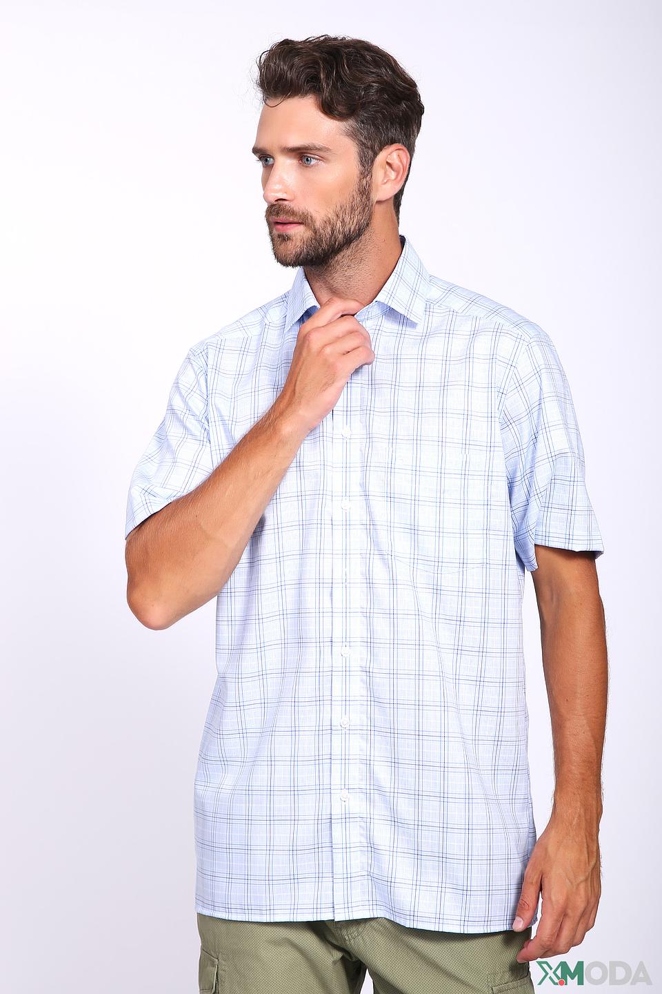 Рубашка кр. рукав Olymp клетка