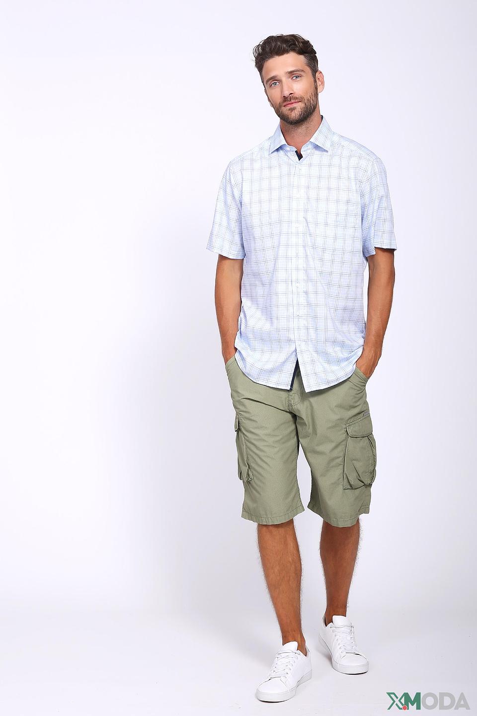 Рубашка кр. рукав Olymp клетка