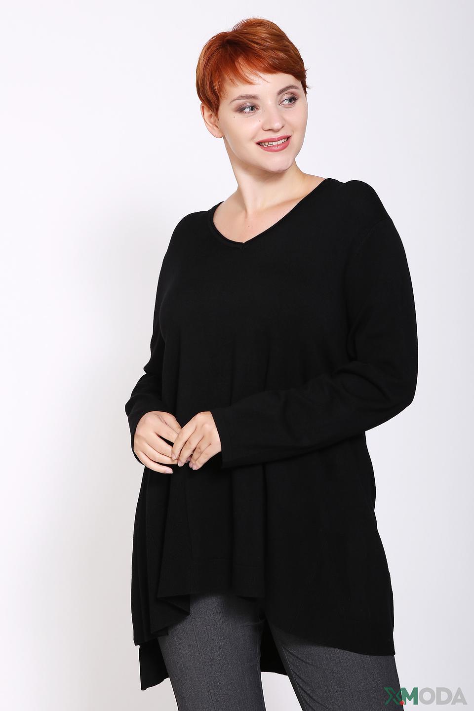 Пуловер Via Appia чёрный асимметричный