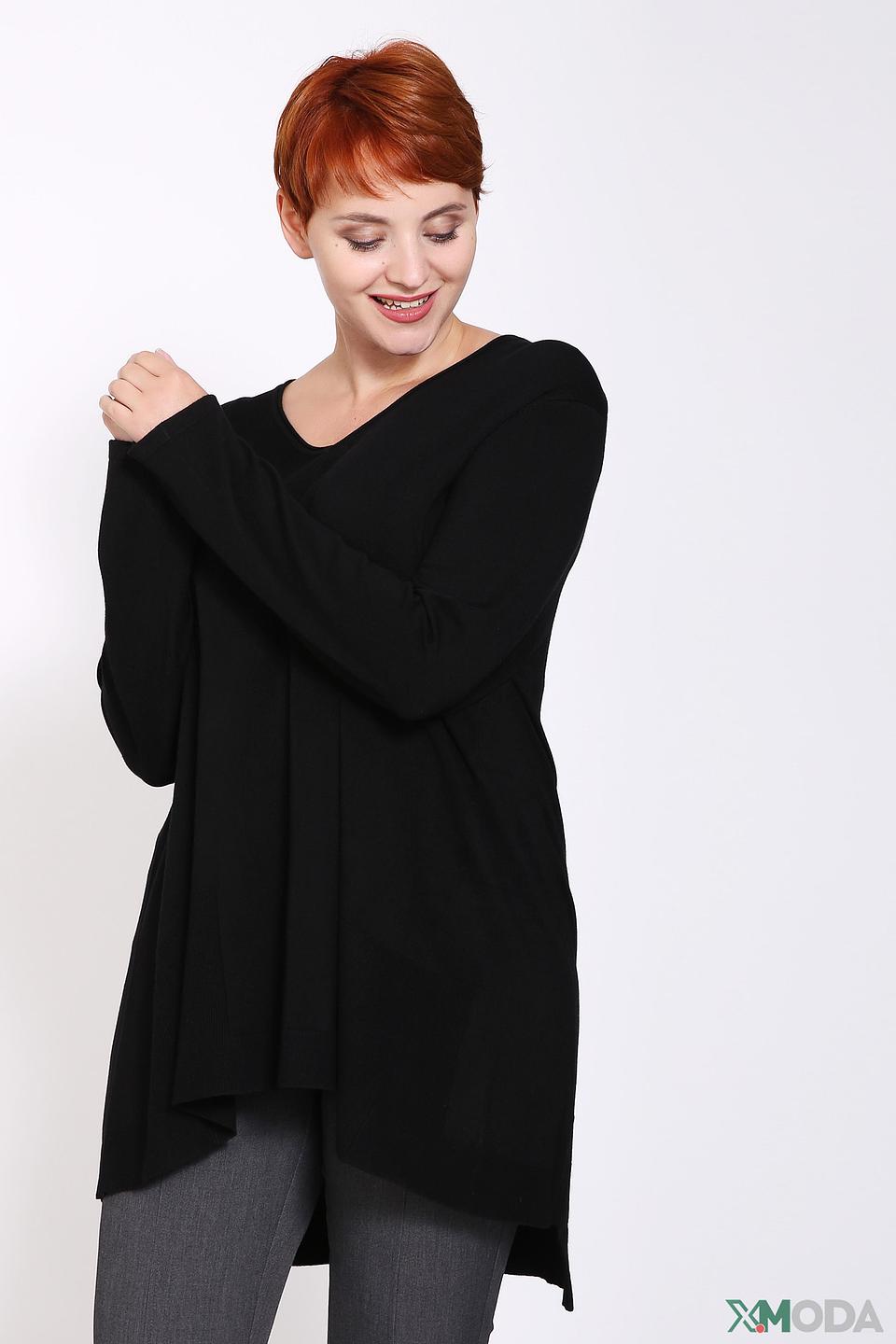 Пуловер Via Appia чёрный асимметричный