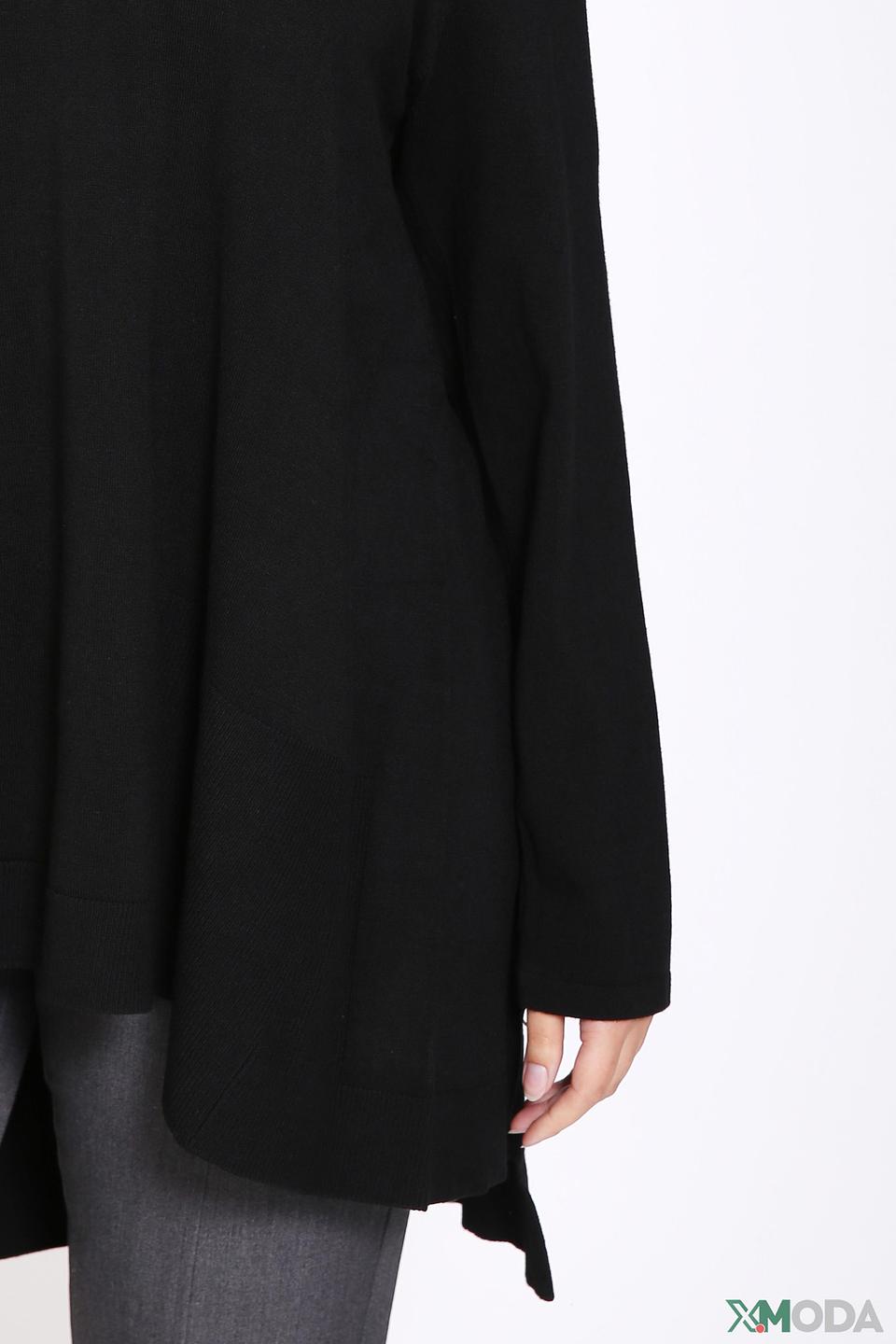 Пуловер Via Appia чёрный асимметричный