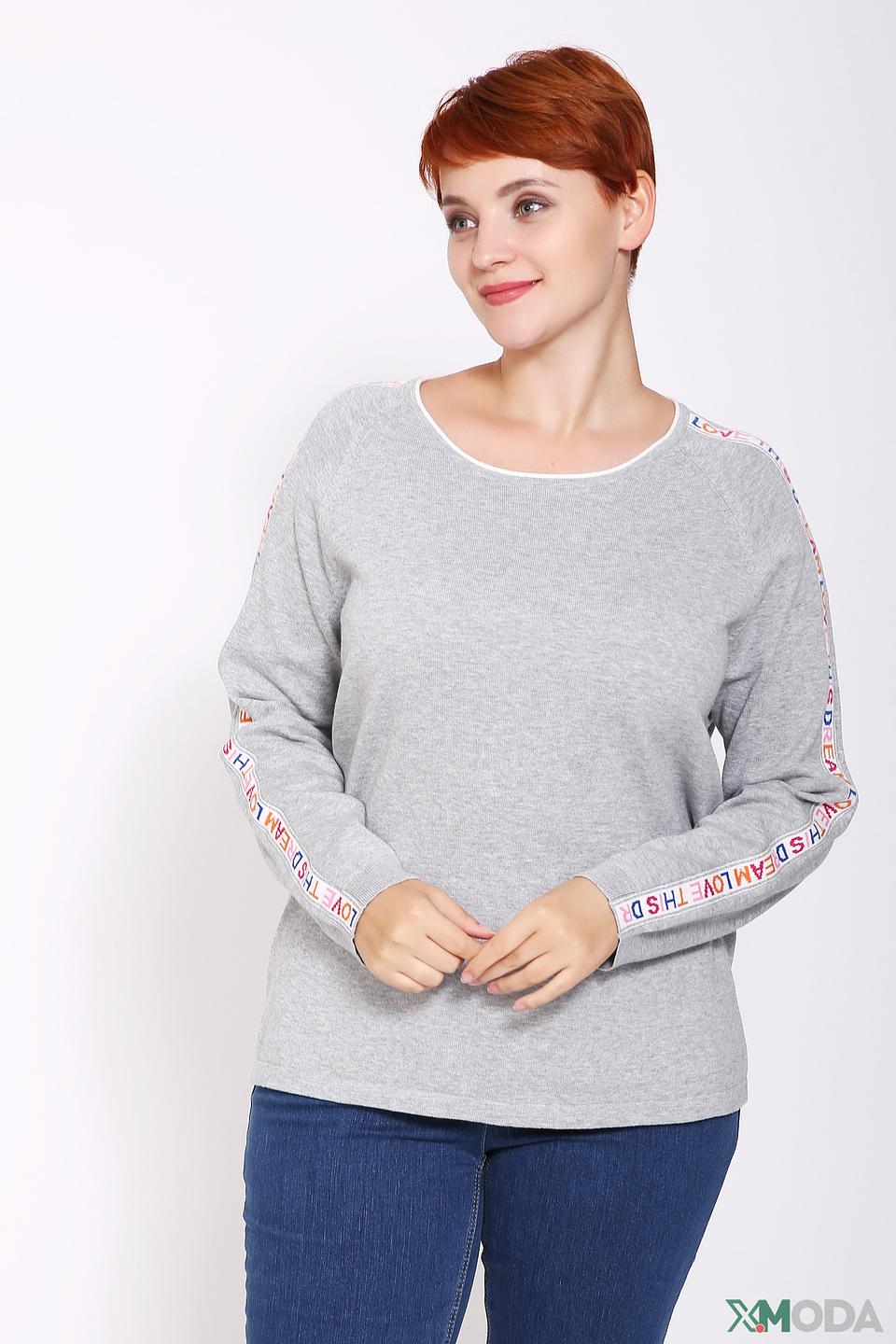 Пуловер Via Appia серый с полосками