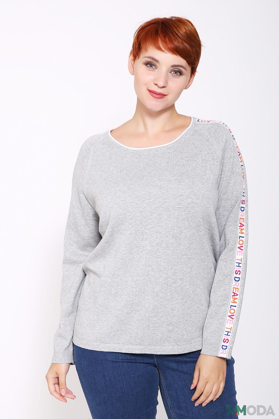 Пуловер Via Appia серый с полосками