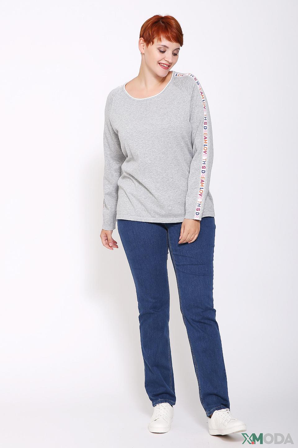 Пуловер Via Appia серый с полосками