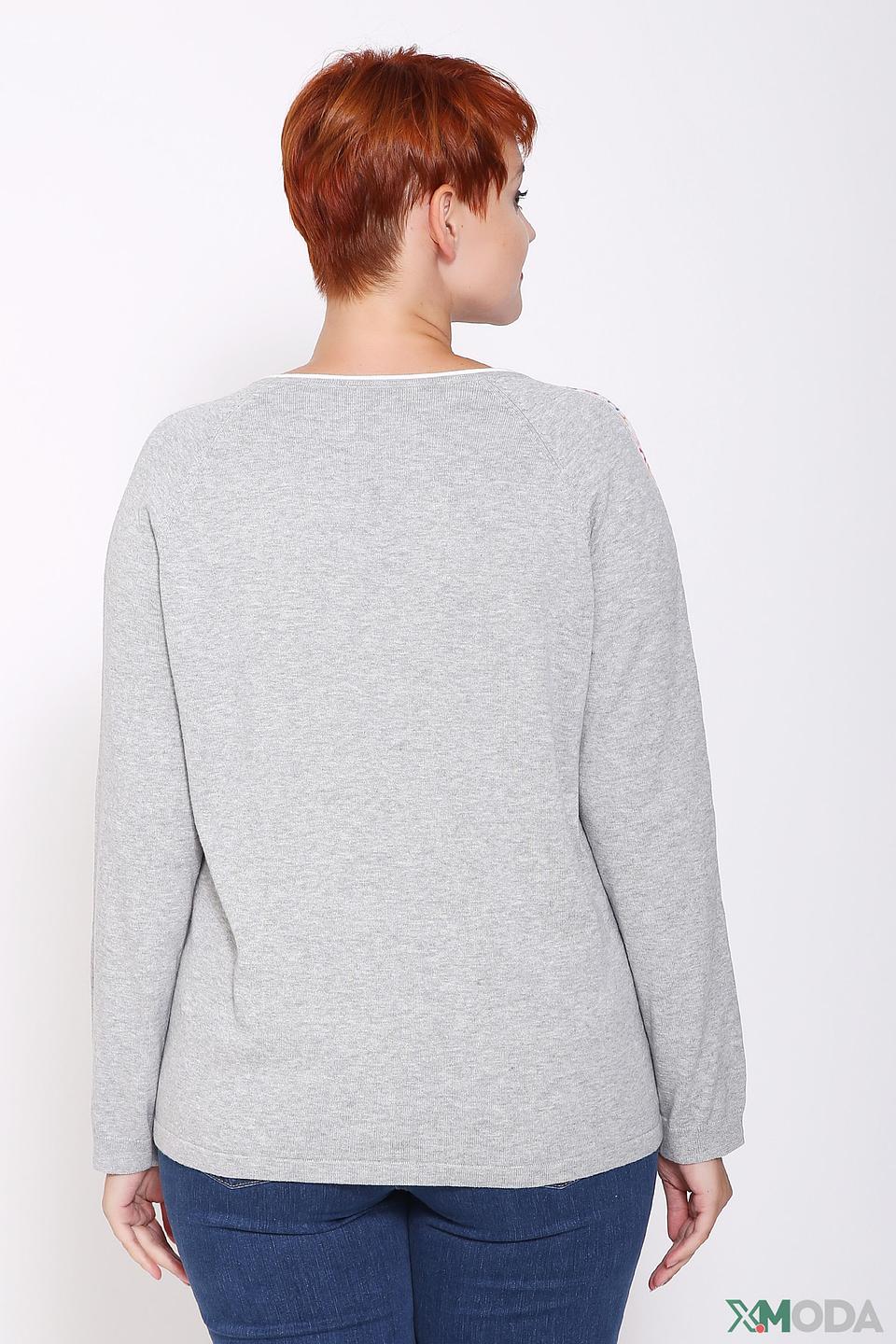 Пуловер Via Appia серый с полосками