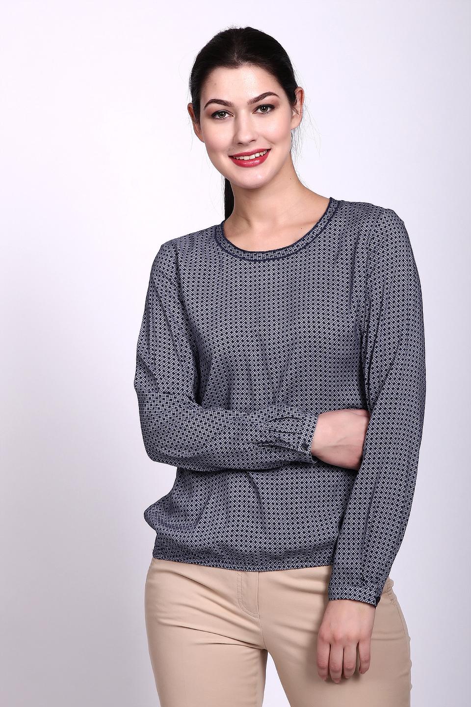 Блуза Gerry Weber синяя с геометрическим узором