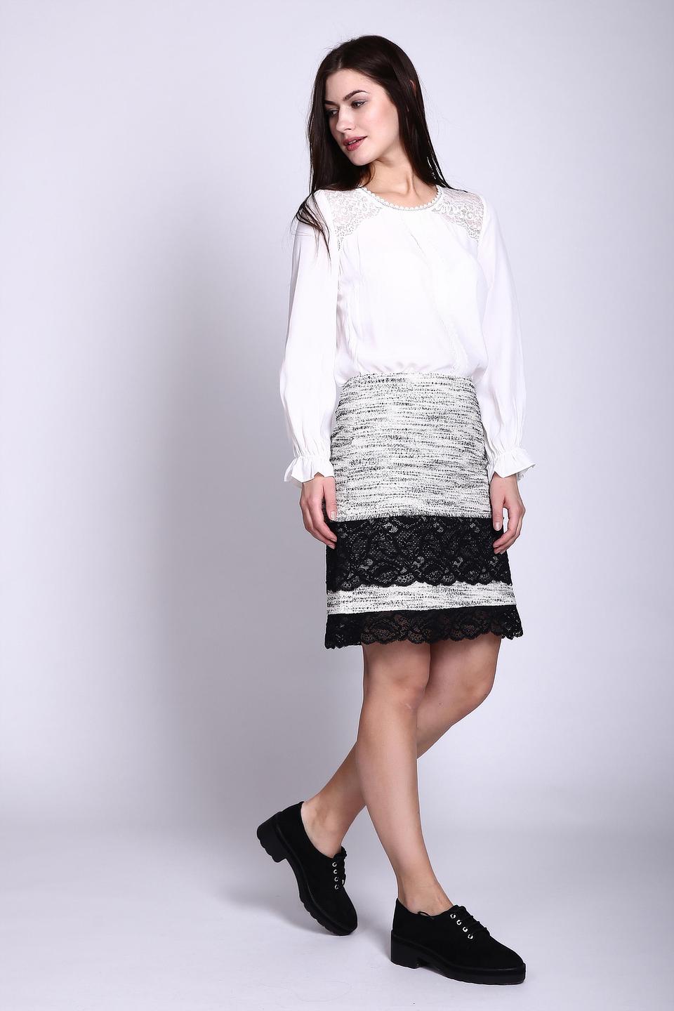 Блуза Taifun с кружевом белый