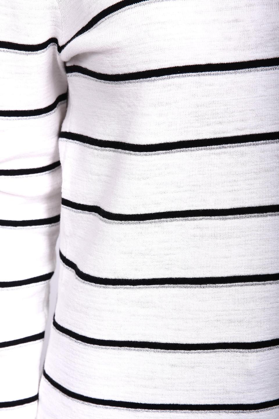 Пуловер Gerry Weber белый в черную полоску