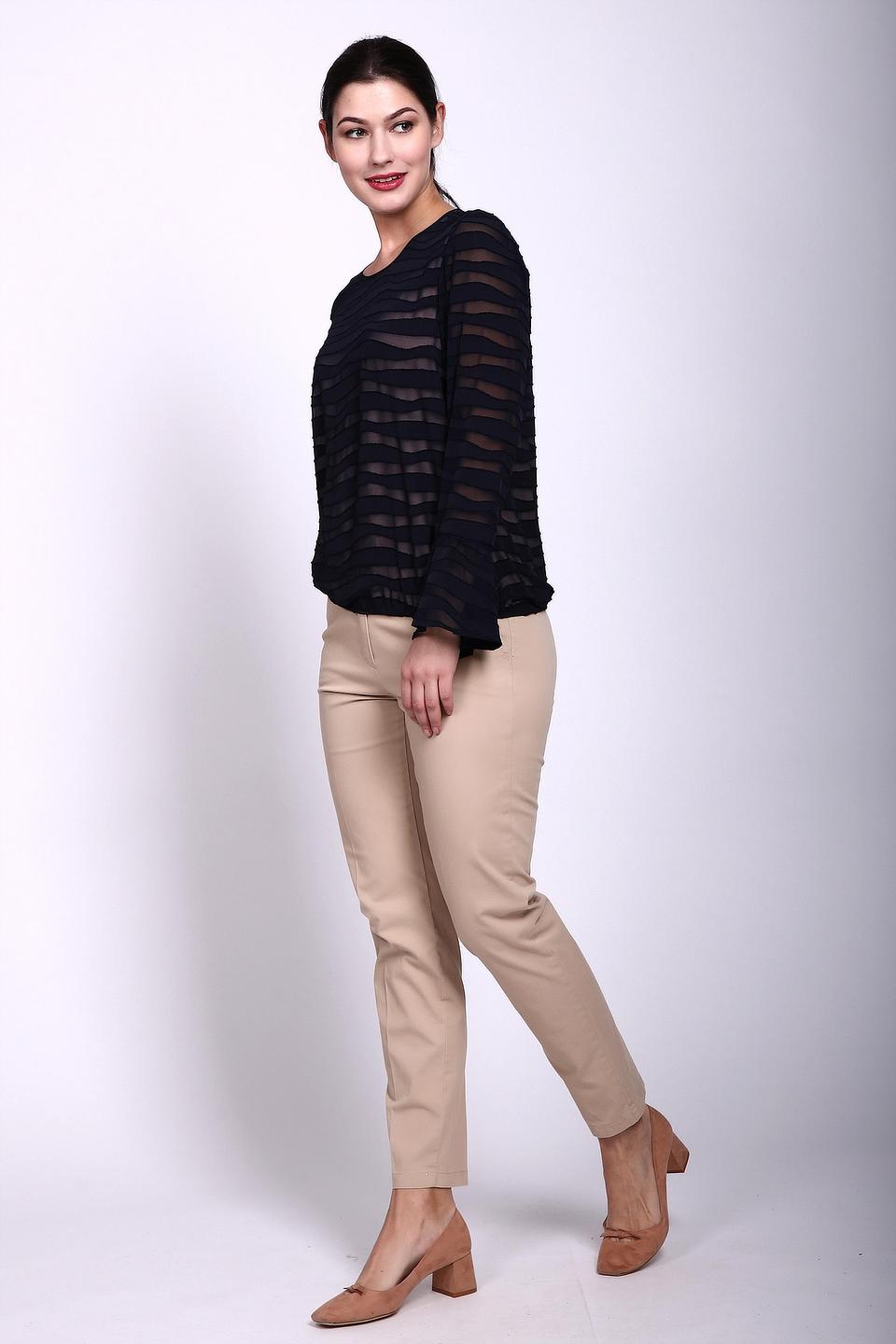 Блуза Gerry Weber черная с волнистым принтом