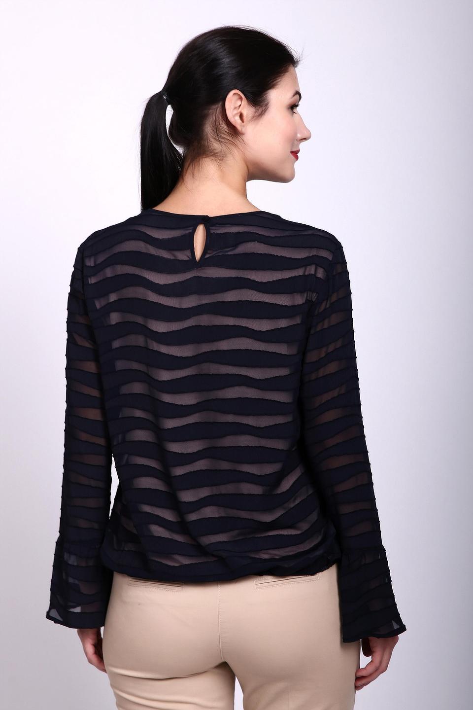 Блуза Gerry Weber черная с волнистым принтом