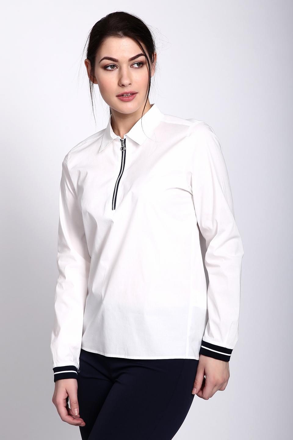 Блуза Taifun с молнией белый