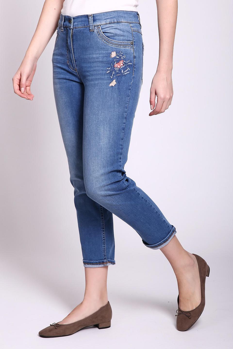 Джинсы Gerry Weber с вышивкой голубые