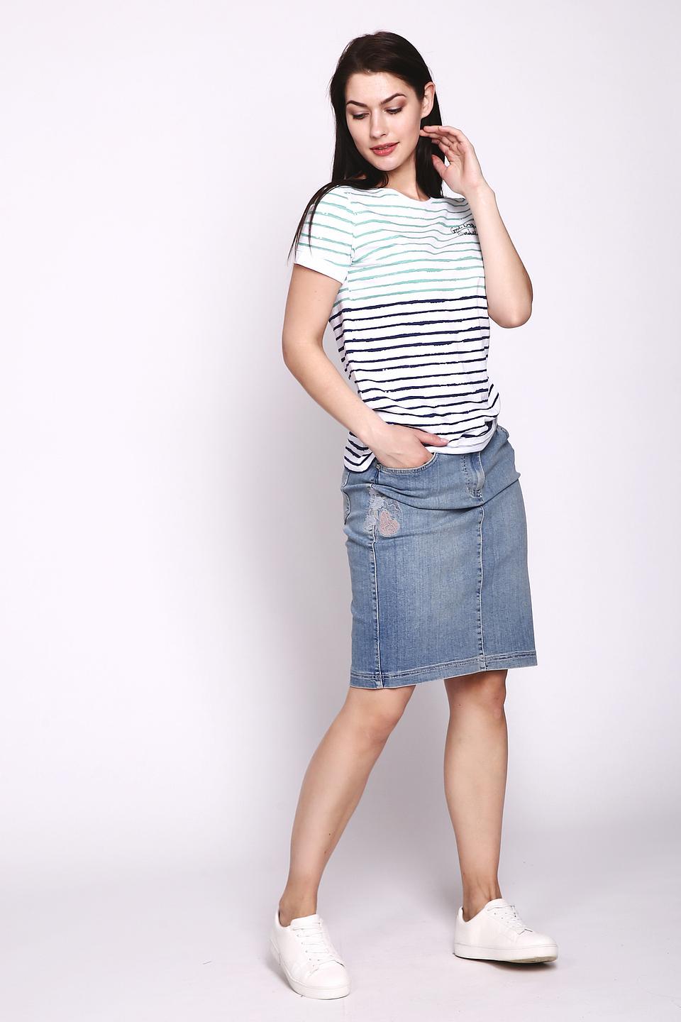 Юбка Gerry Weber джинсовая с вышивкой